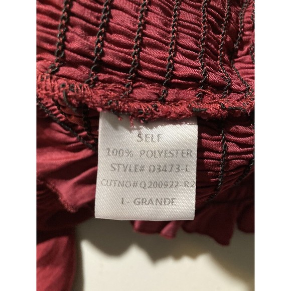 Blush J Women's Burgundy Red Long Sleeve Mini Dress Size Large - Picture 9 of 13